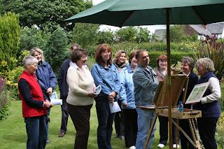 Painting in the rain