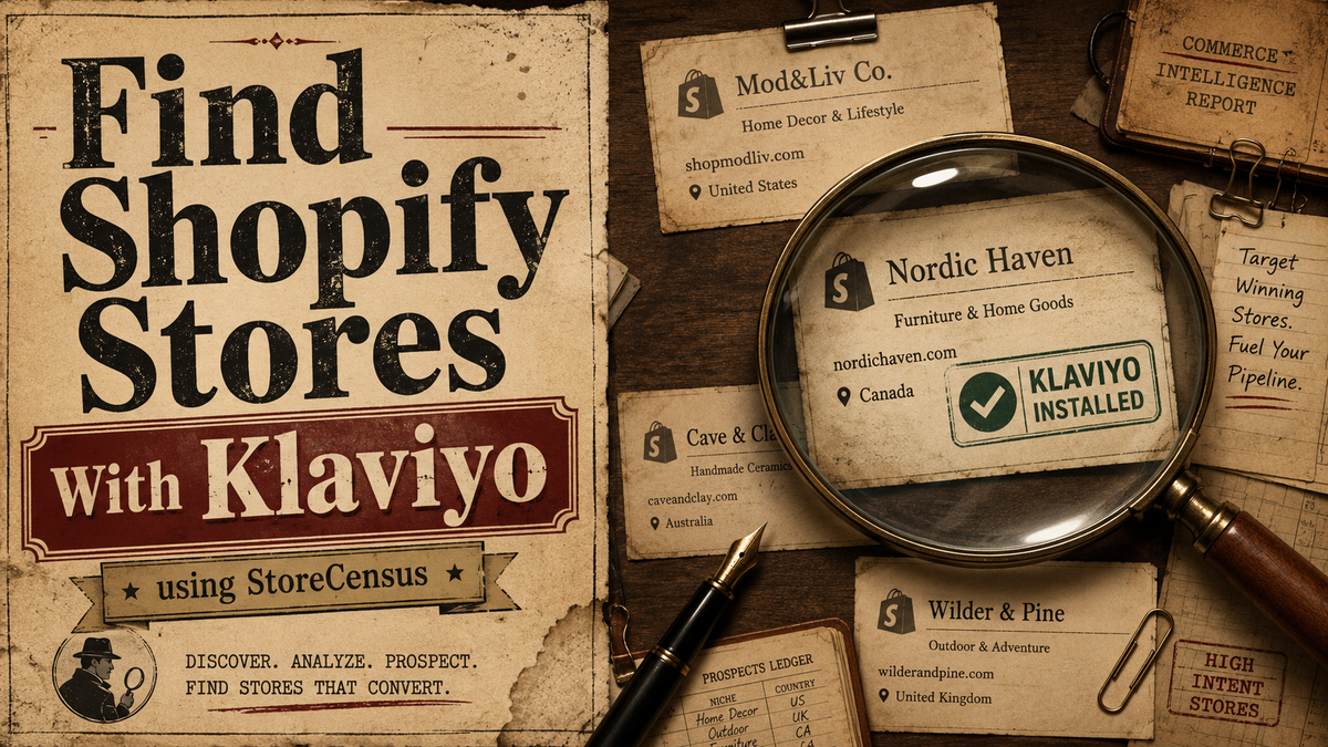 Find Shopify Stores With Klaviyo Installed