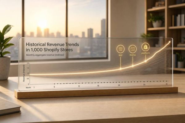 Historical Revenue Trends in 1,000 Shopify Stores