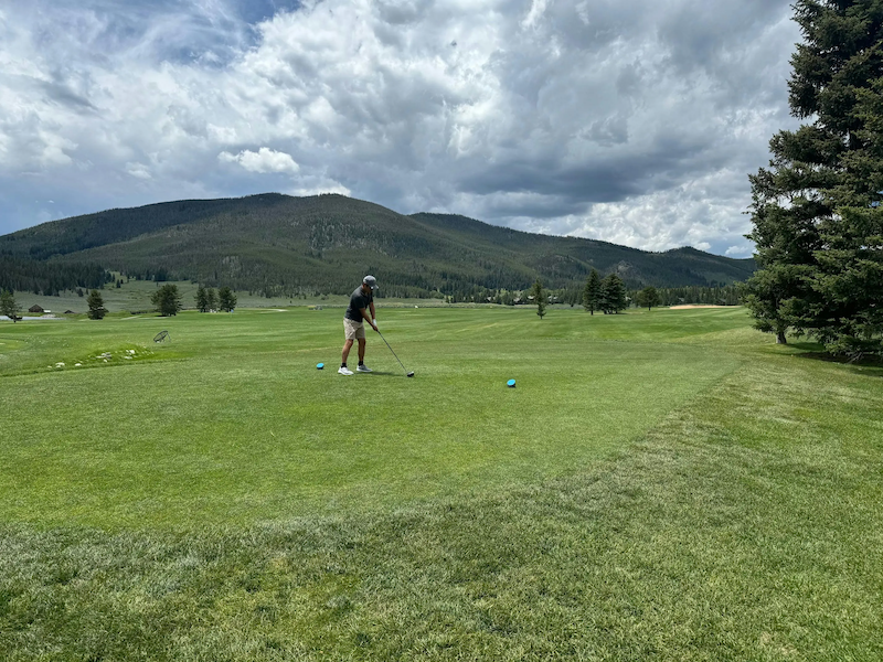 don playing golf