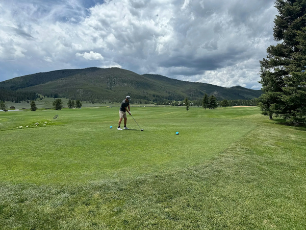 don playing golf