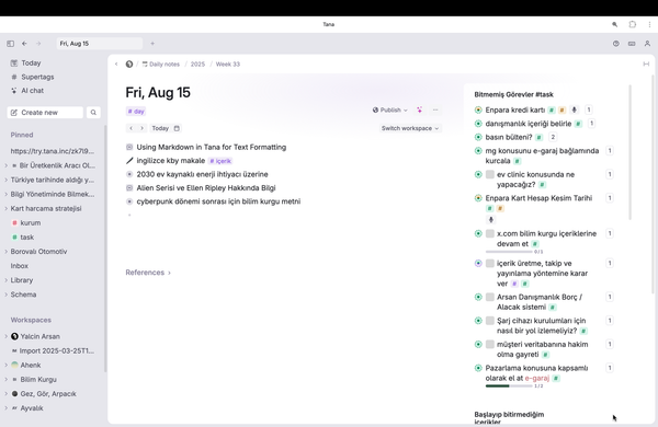 Kişisel Bilgi Yönetimi'nde yeni dönem: Tana & Obsidian diğerlerinden ayrışıyor
