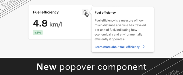 Cover for newsletter number 5, featuring a mockup of the new popover component