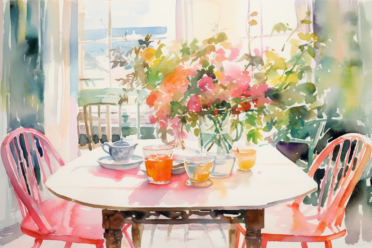 Working at the Kitchen Table