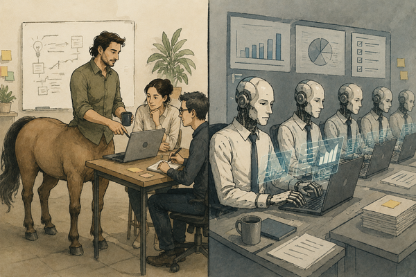 Centauros vs. Cyborgs: Cómo los mejores equipos realmente trabajan con IA, y los errores que están cometiendo los demás.
