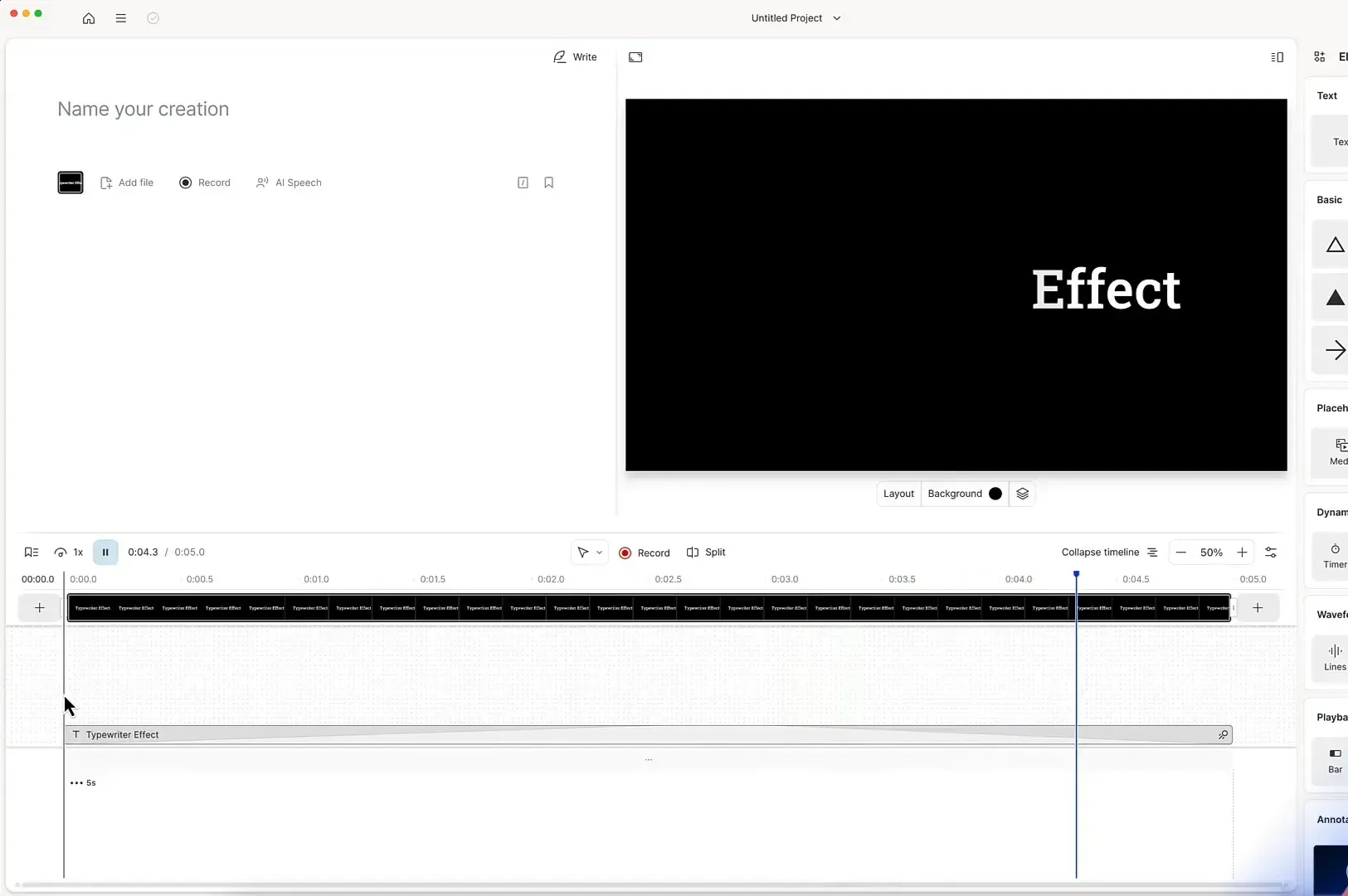 Final demo of the typewriter text effect