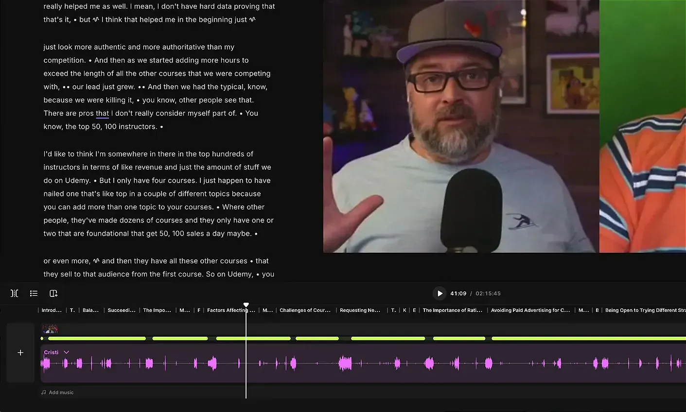 Creating scenes in Riverside