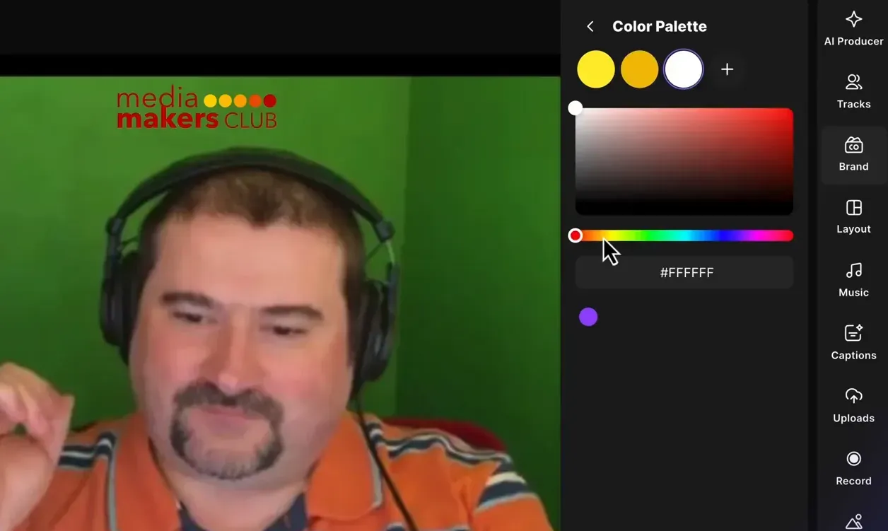 Customizing color palette in Riverside