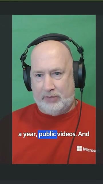 Vertical video playing in Camtasia with dynamic captions showing highlighted words