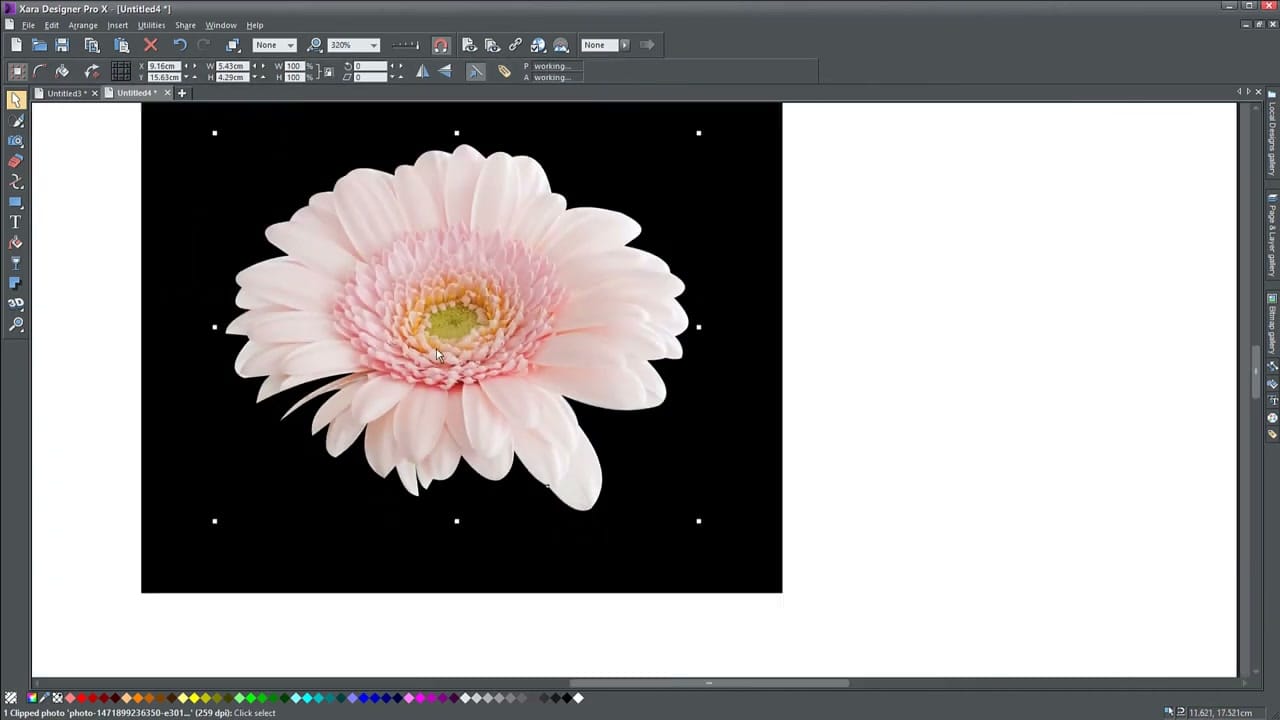 Repeating checkered pattern in Xara