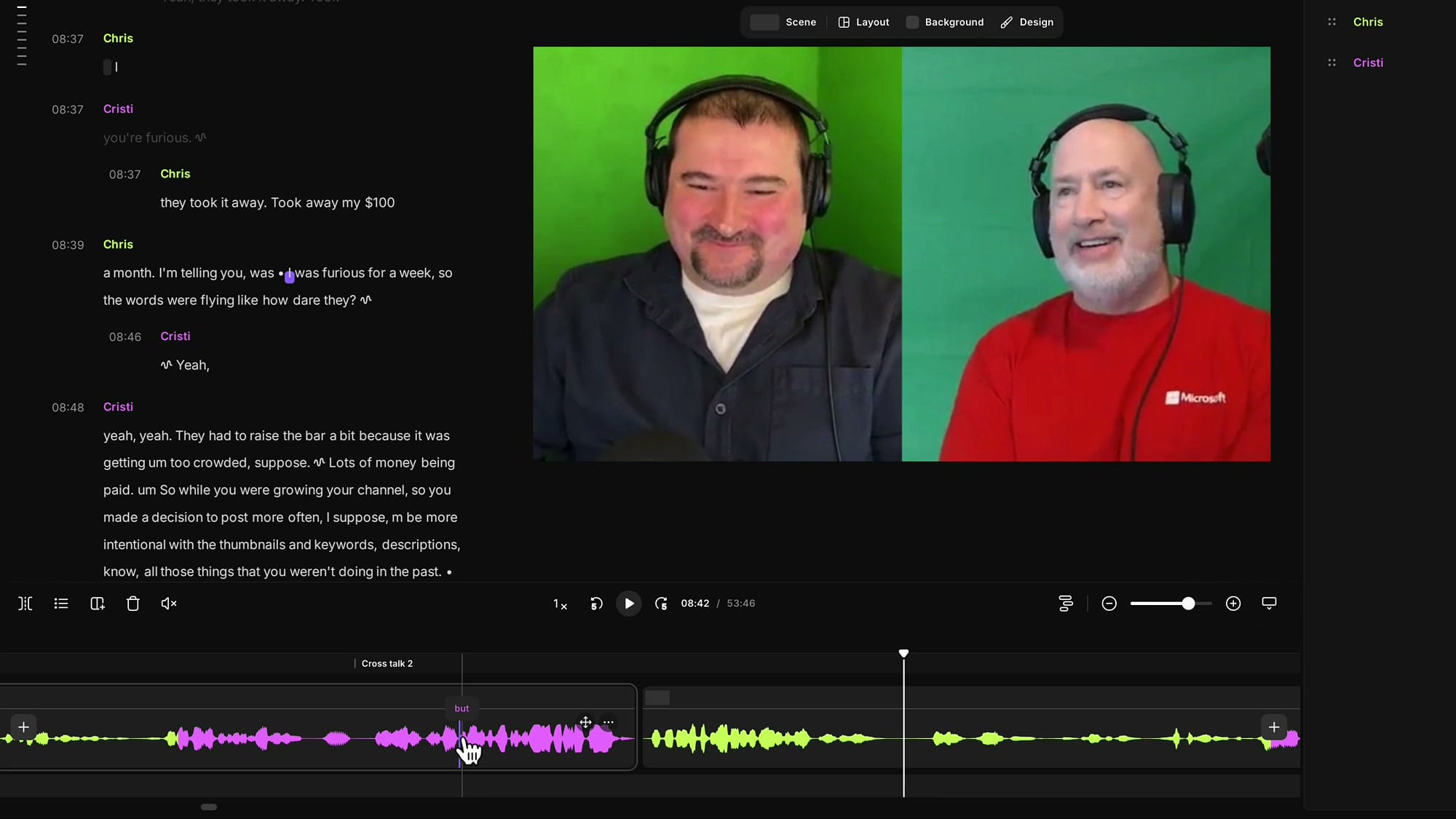 Final timeline with two clean segments back-to-back, no overlap and no gap