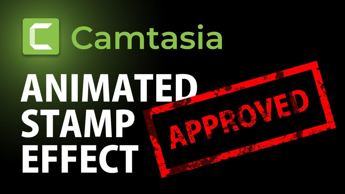 How to create animated STAMPING effect in Camtasia | Camtasia 2021 Tutorial