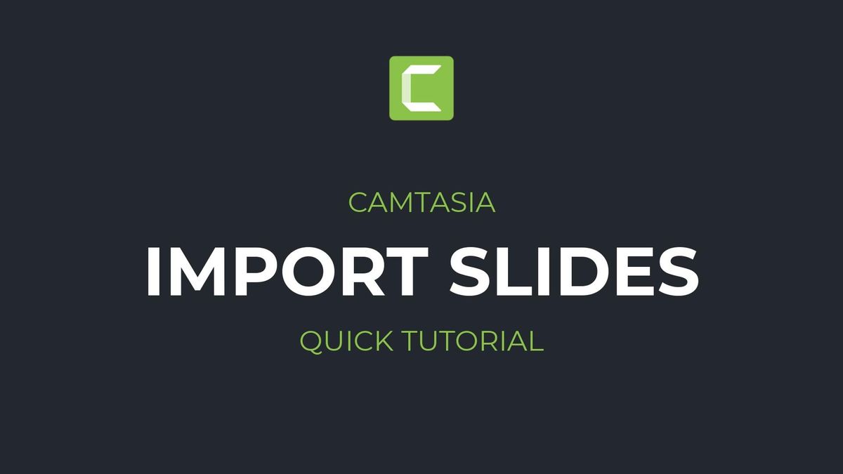 How to import PowerPoint slides from individual JPEG files into Camtasia