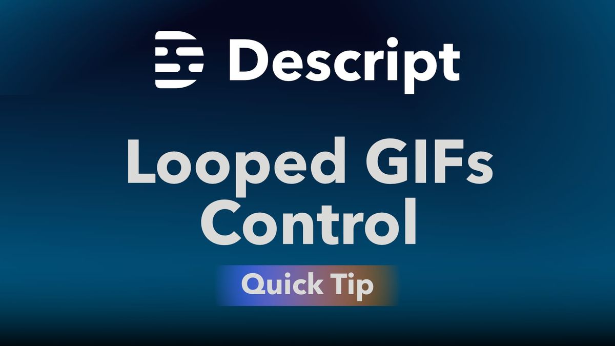 How to Cut an Animated GIF to a Specific Length in Descript