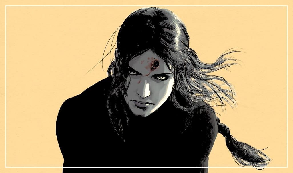 Forever Carlyle, as drawn by LAZARUS co-creator Michael Lark.