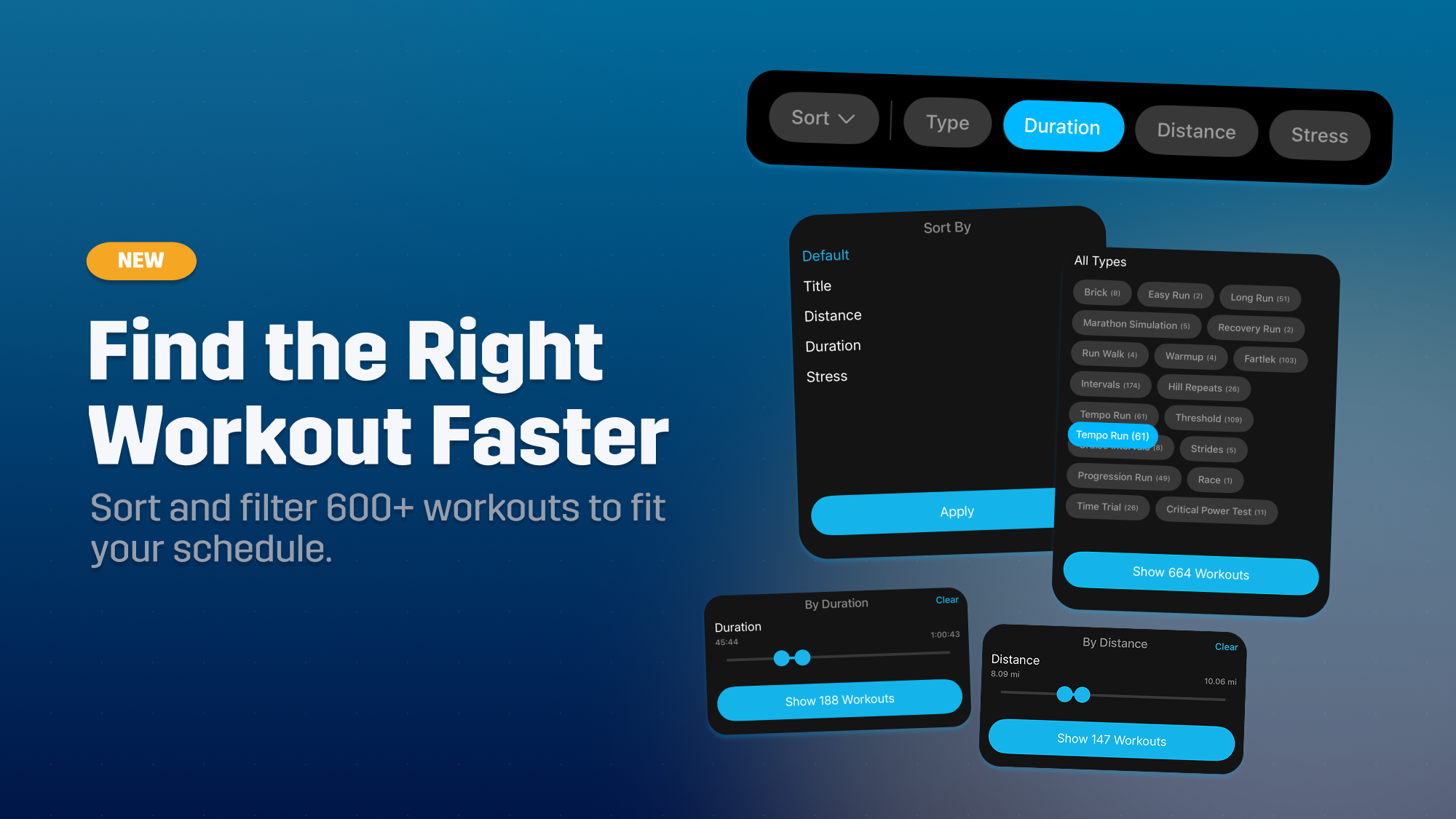 New | Find the Right Workout Faster: Sorting & Filtering Now Available in the Stryd Workout Library