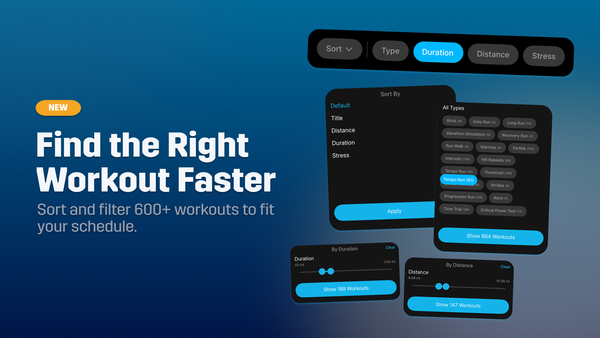 New | Find the Right Workout Faster: Sorting & Filtering Now Available in the Stryd Workout Library