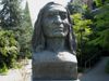 A bust (sculpture) of Chief Seattle.