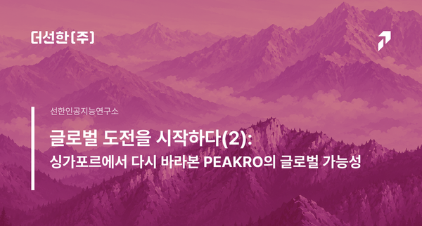 글로벌 도전을 시작하다(2): 싱가포르에서 다시 바라본 PEAKRO의 글로벌 가능성