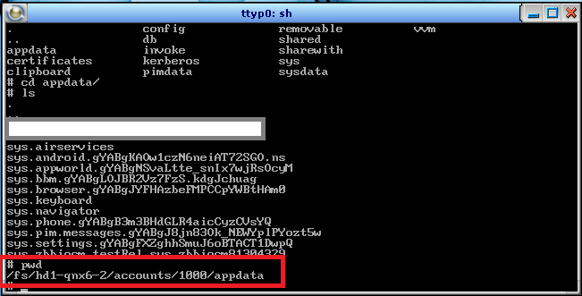 Viewing the Blackberry file system