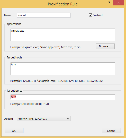 Setting up Proxifier Rules
