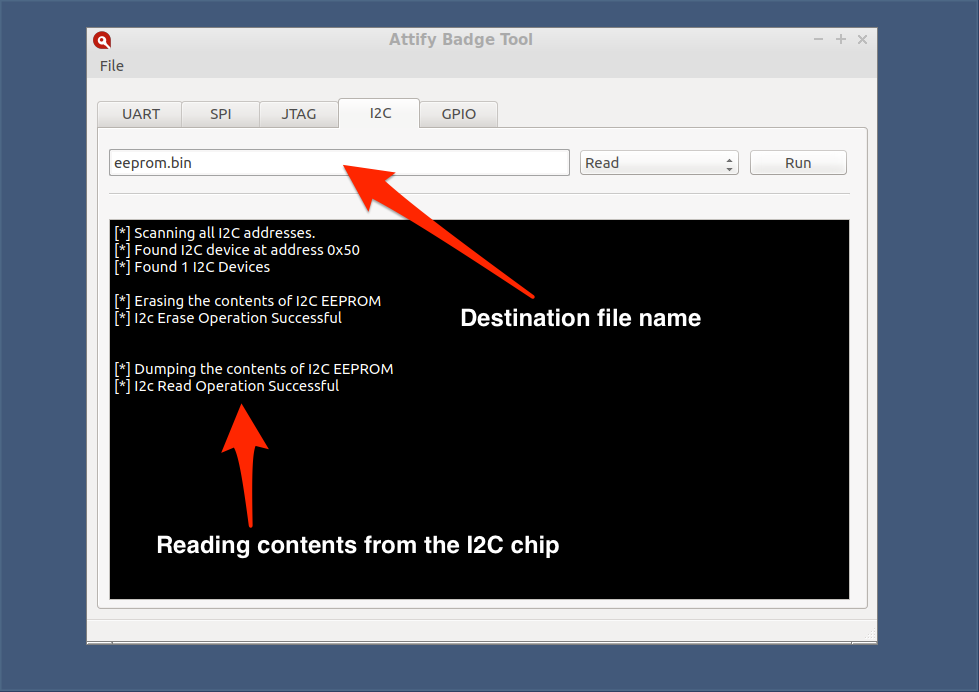 Dump contents from I2C chip