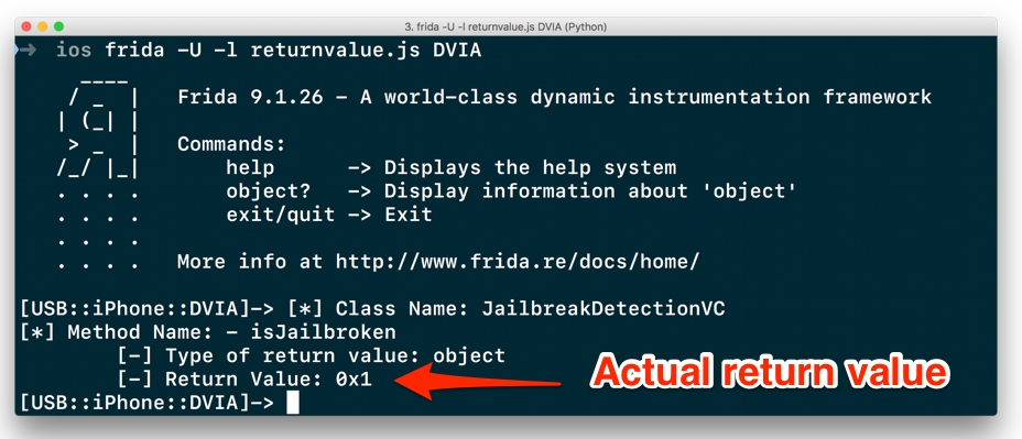 Finding return value of target method