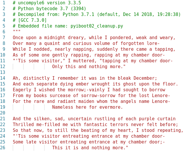 Figure 7: The decompiled source