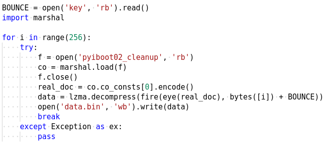 Figure 13: Dumping the exec'd code