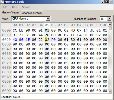 Figure 6: Using the memory viewer