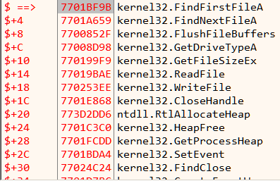 Figure 9: Updated pointer table