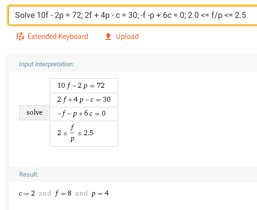 Figure 12: Solving the system of equations