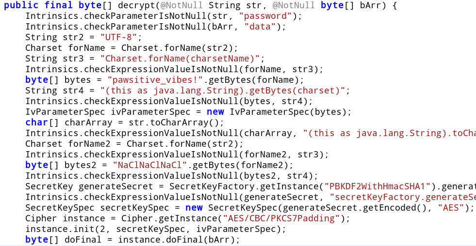 Figure 15: The decryption routine