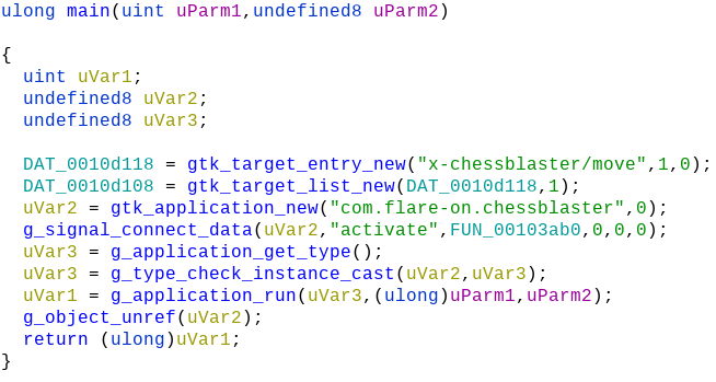 Figure 5: The main function in ChessUI