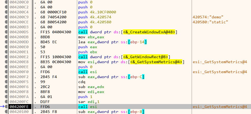 Figure 9: Creating a window