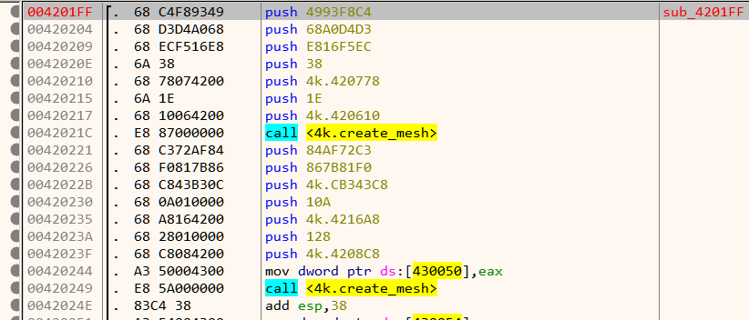 Figure 10: Creating two meshes