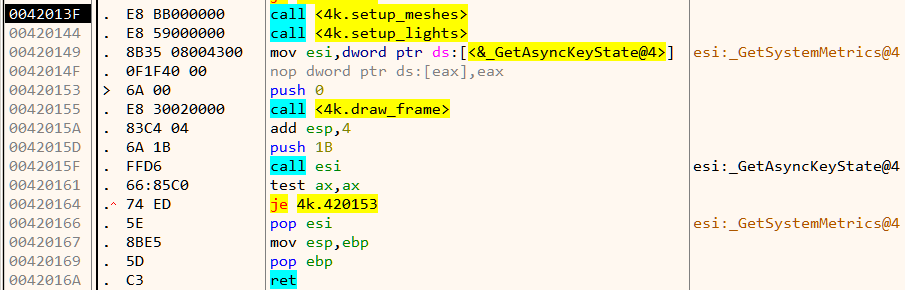 Figure 12: The Frame loop