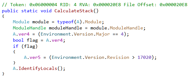 Figure 6: The CalculateStack method
