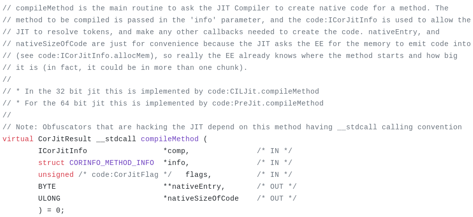 Figure 10: The compileMethod function