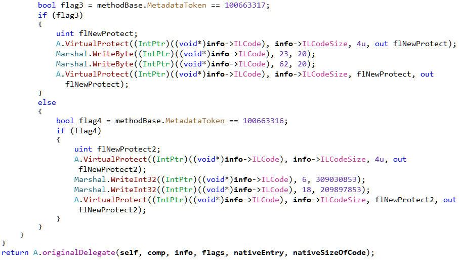 Figure 12: IncrementMaxStack method implementing the hook