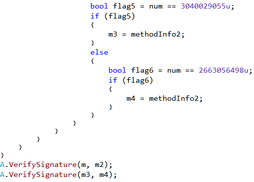 Figure 25: Call to VerifySignature