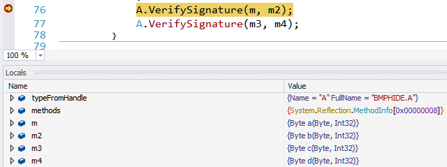 Figure 30: Breakpoint on VerifySignature