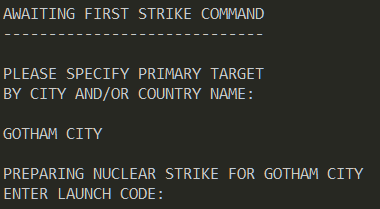 Figure 3: Thermonuclear war