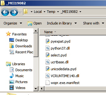 Figure 5: The python to exe packager is PyInstaller