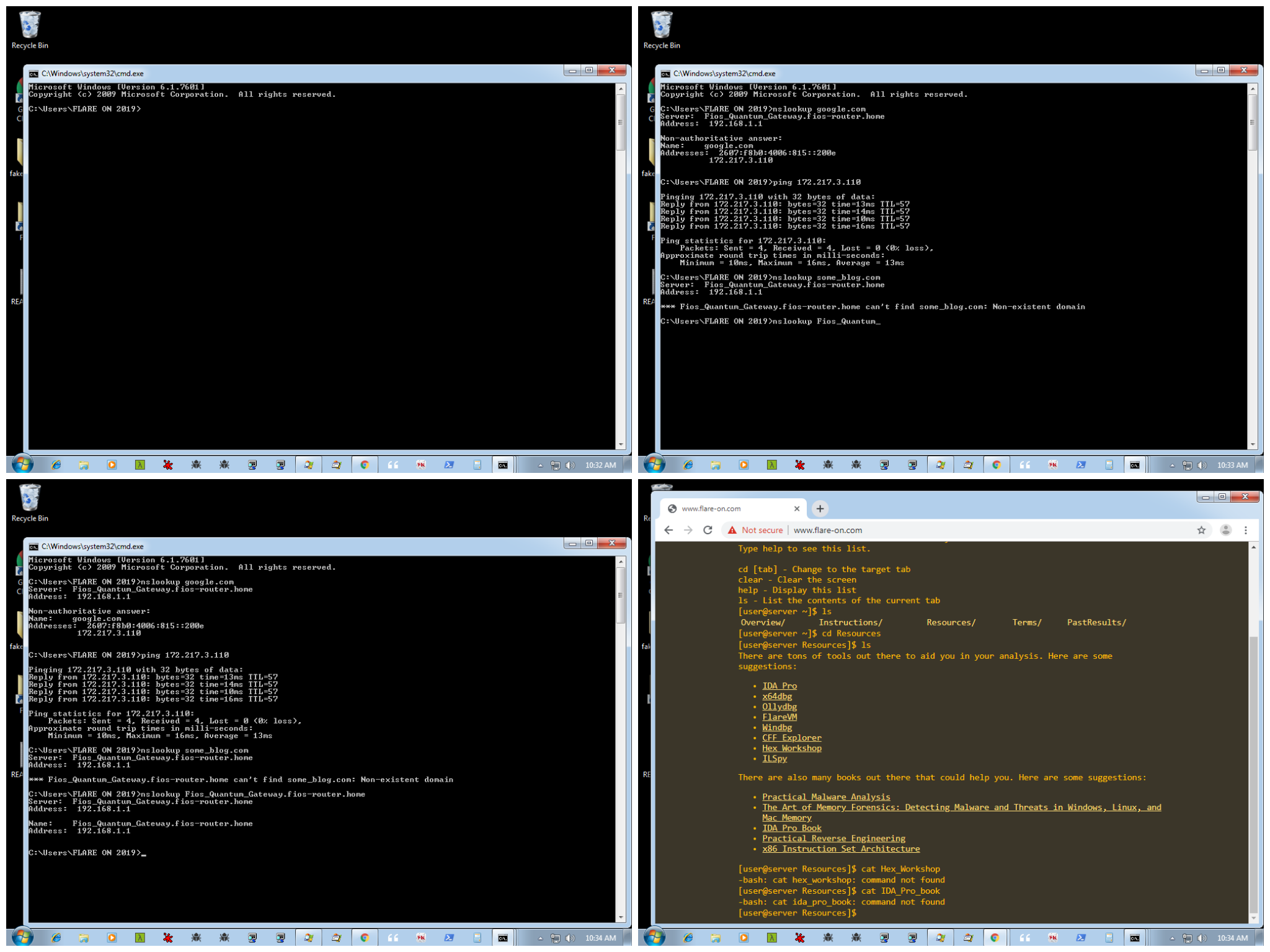 Figure 27: Four decrypted bitmaps shown tiled