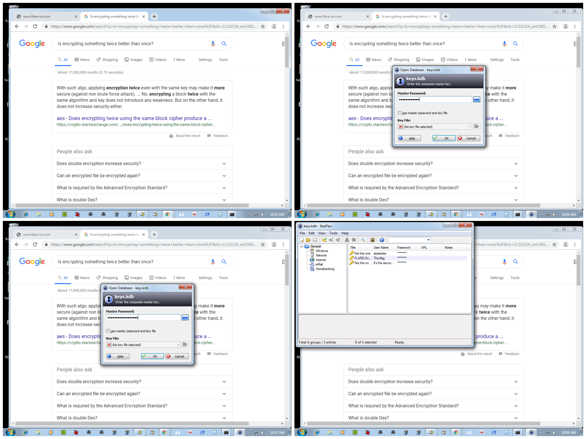 Figure 28: Four decrypted bitmaps shown tiled