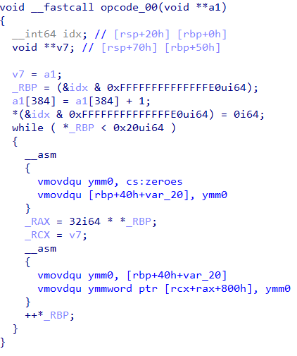 Figure 7: Handler for opcode 0