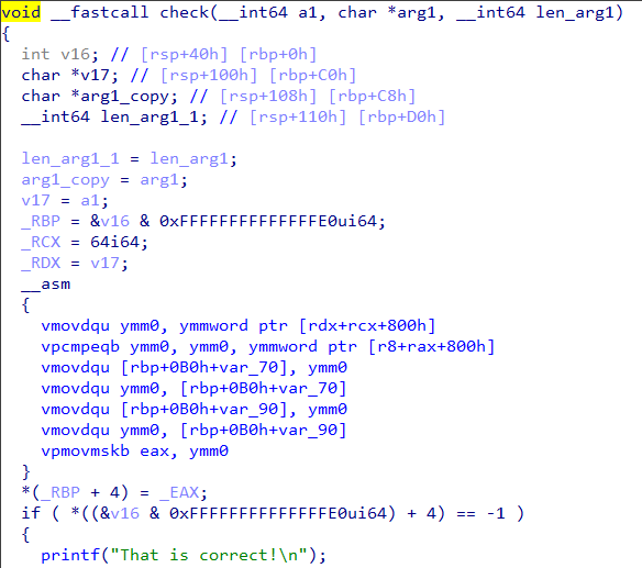 Figure 10: Another vcmpeqb instruction