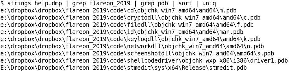 Figure 5: DLLs and drivers related to the challenge