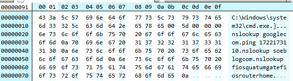 Figure 29: The keylogger captured some keystrokes wrong